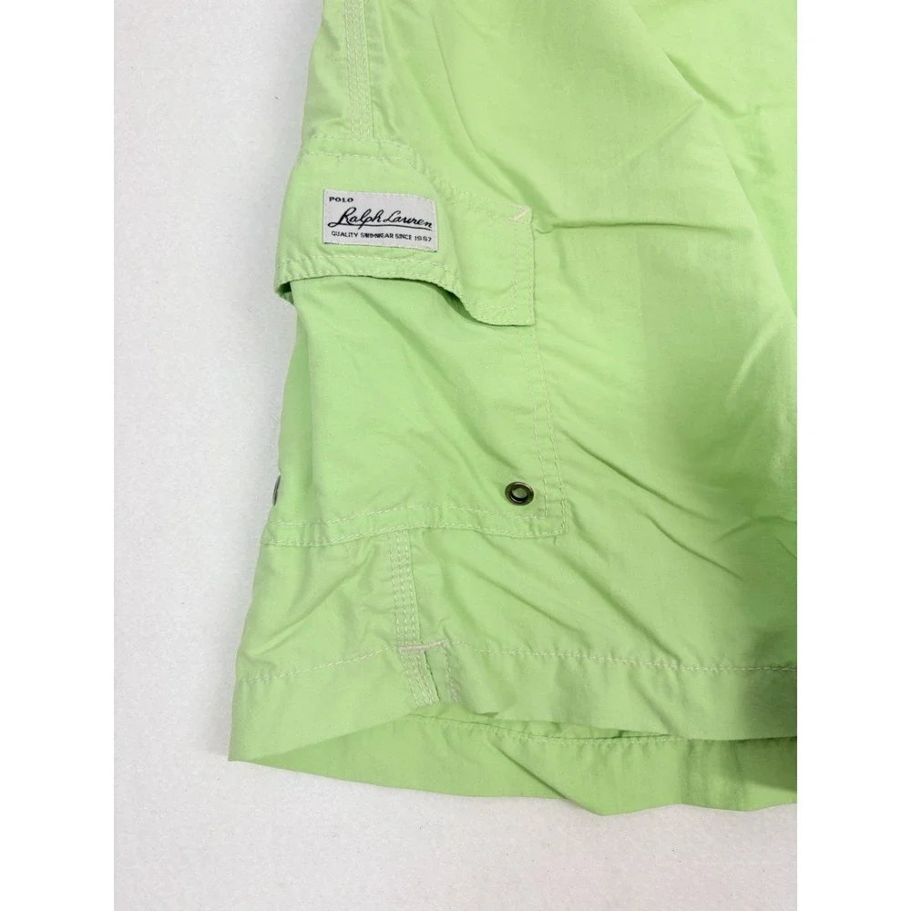 Polo Ralph Lauren‎ Mens Swim Trunks Adult Large Lime Green Mesh Lined Vintage
